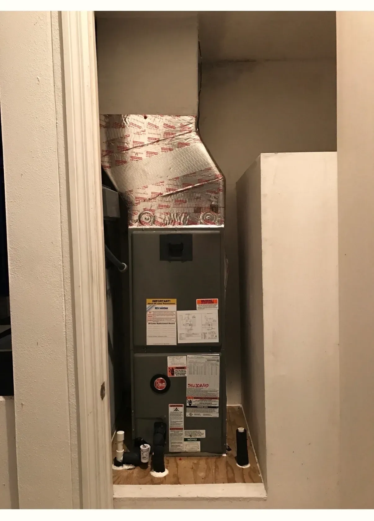 A clean residential air-handler installation by Legacy